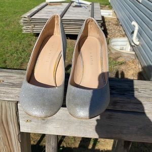 Silver sparkly stilettos